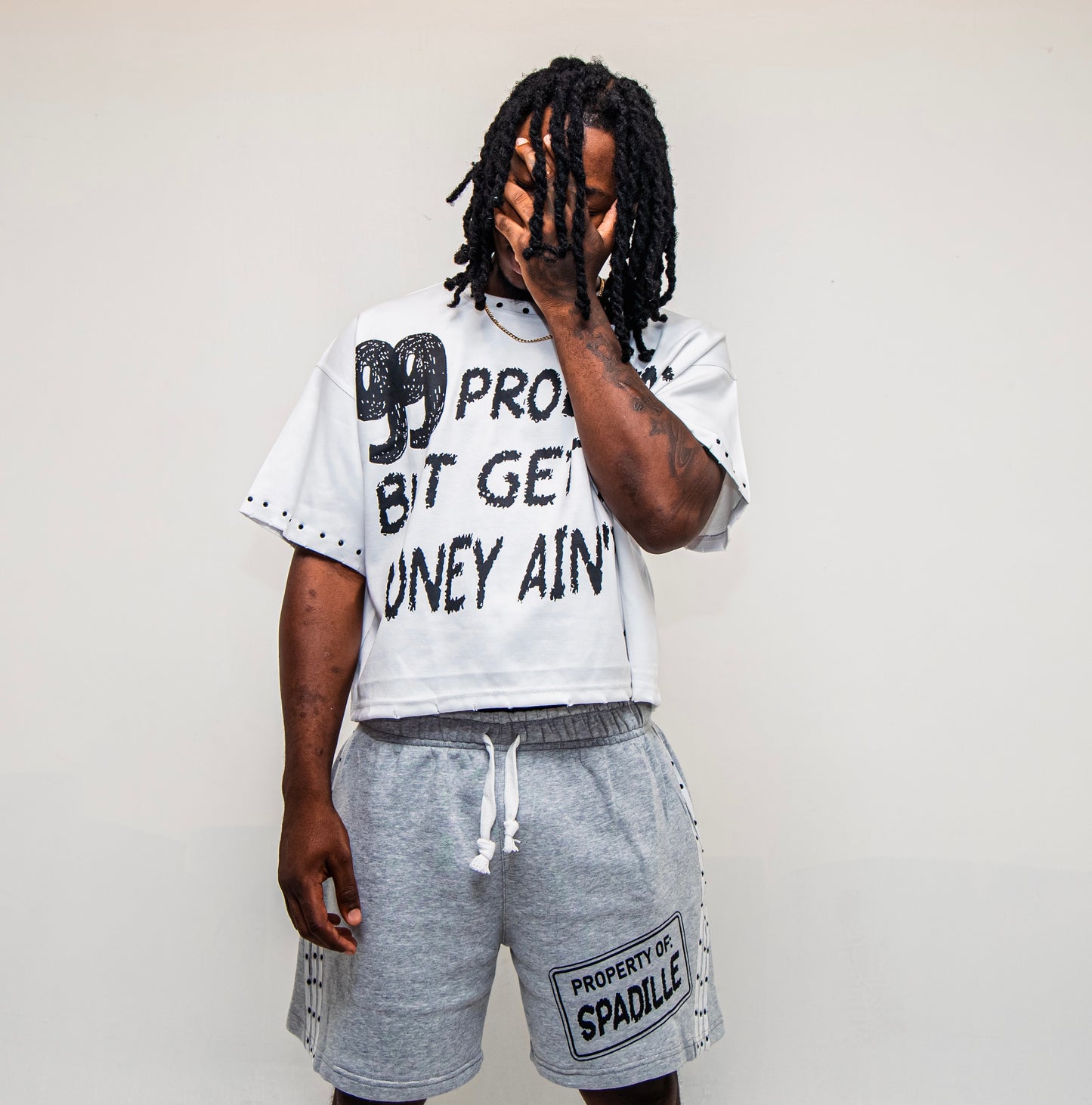 “99 PROBLEMS BUT MONEY AIN’T 1” Printed T-Shirt Shorts Set