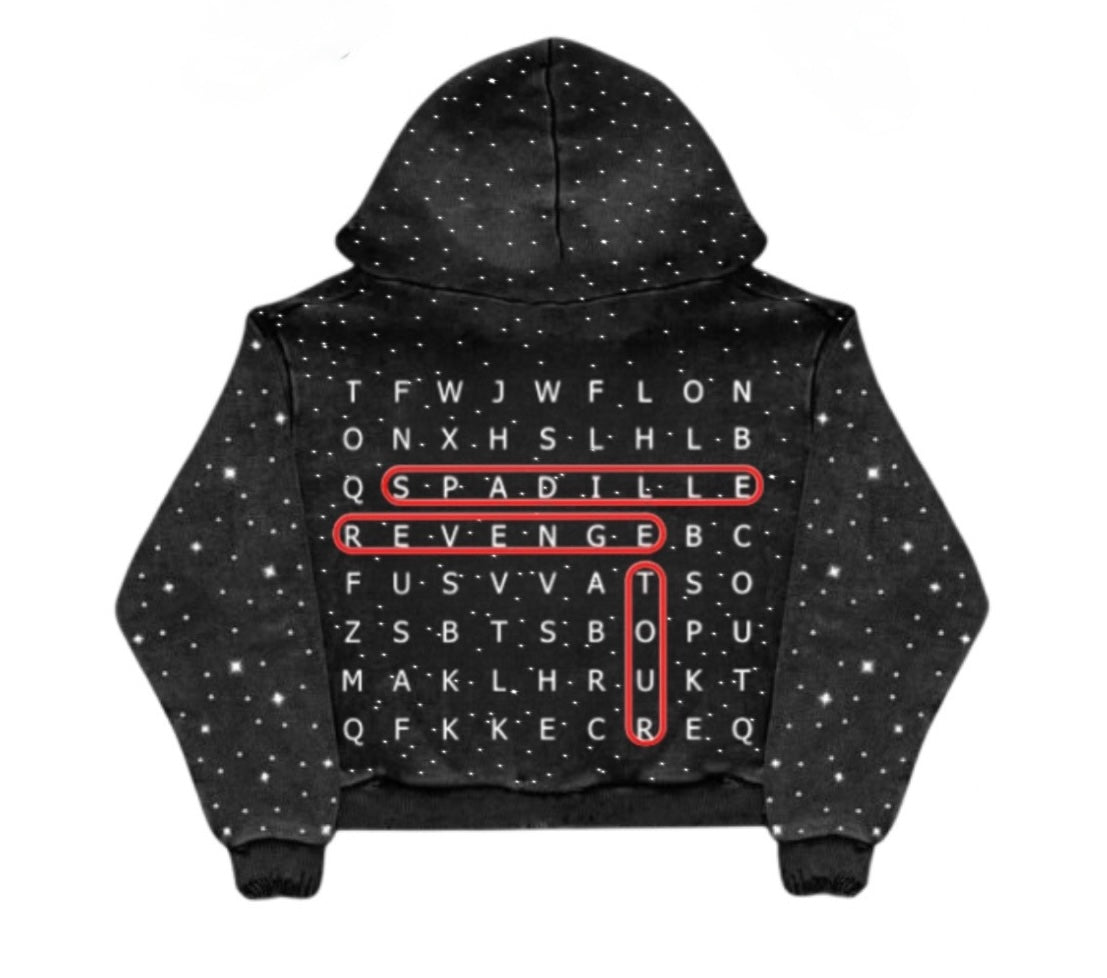 “THE REVENGE TOUR” RHINESTONE HOODIE (BLACK)